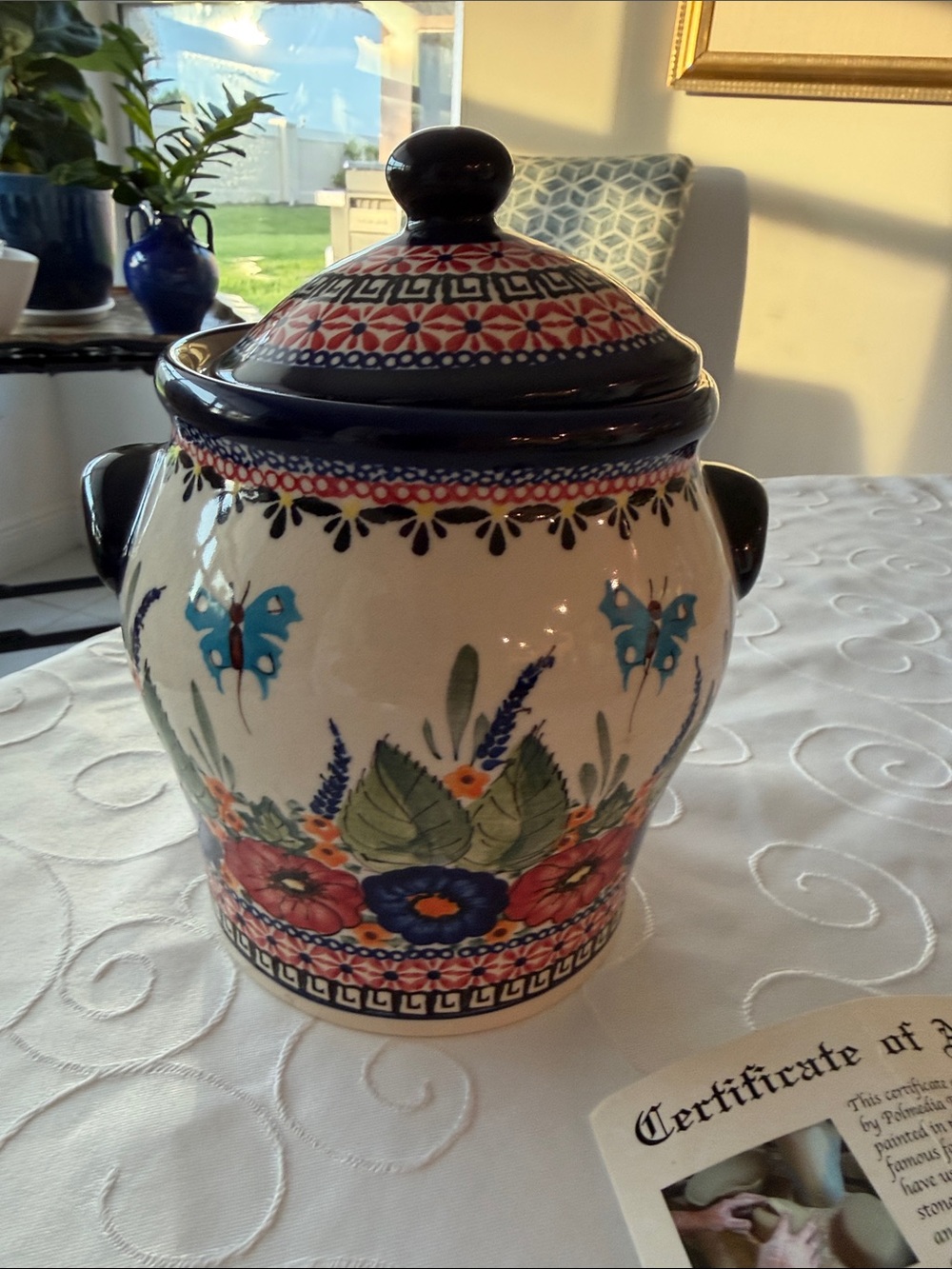 Polish Pottery Cookie Jar